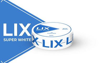 LIX Nicotine Pouches Label design 3d adobe adobe illustrator adobe photoshop brand identity brand identity design brand logo branding container label design design graphic design illustration label design lix logo logo design nicotine nicotine pouches packaging design product packaging design