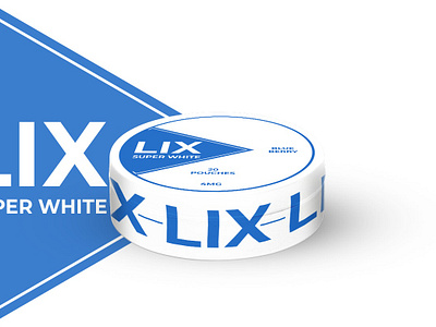 LIX Nicotine Pouches Label design 3d adobe adobe illustrator adobe photoshop brand identity brand identity design brand logo branding container label design design graphic design illustration label design lix logo logo design nicotine nicotine pouches packaging design product packaging design