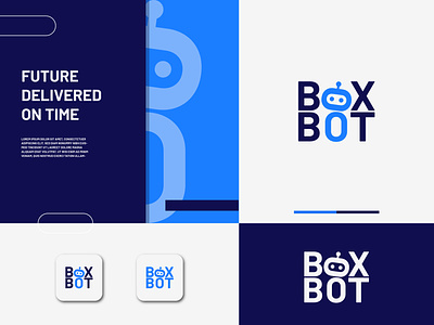 Box Bot - Logo Design Concept box box logo design brand identity branding branding business robot design graphic design illustration logo logo box logo branding logo design logo robot robot robot logo design