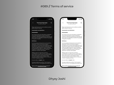 Day 089 - Terms of service 089 100daysofui branding challenges community dailyui day 089 design figma illustration logo mobile termsofservice ui ux website