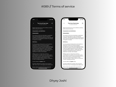 Day 089 - Terms of service 089 100daysofui branding challenges community dailyui day 089 design figma illustration logo mobile termsofservice ui ux website