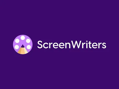 Screen Writers brand identity branding cinema film film industry film logo film production filmmaker films logo graphic design logo logo designer modern movie logo movies pen pen logo writers writers logo writing