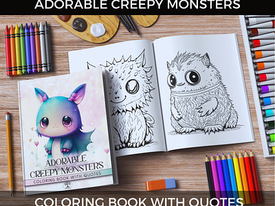 Adorable Creepy Monsters Coloring Book amazon amazon book interior amazon coloring book coloring coloring book coloring book for adults coloring book for kids coloring books coloring page coloring pages design illustration kdp kdp book interior kdp coloring book kdp coloring pages kdp interior quotes