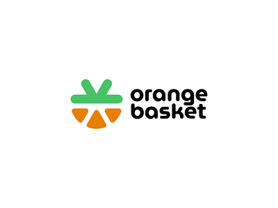 Orange Basket basket branding design drink fruit identity illustration logo mark negative space orange symbol ui ux