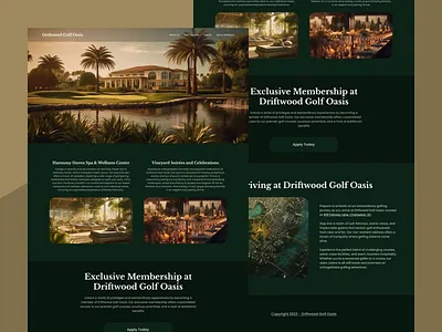 Driftwood Golf Oasis - Indulge in Timeless Golf Luxury brand identity charleston design driftwood golf oasis golf club golf oasis graphic design outer banks poppins south carolina ui ux web design