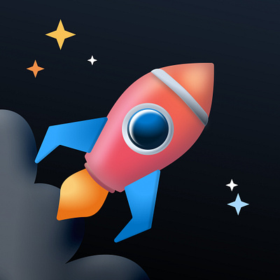 Rocket 3D 3d illustration rocket