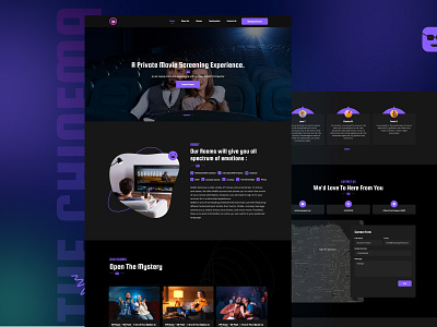 Movie Screening Website branding chinema cinemalovers creativity design digitaldesign film graphicdesign interactiondesign landing moviewebsite ticketbooking ui usability userexperience ux visualdesign webdesign website design