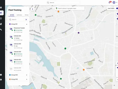 Real-time Fleet Tracker design fleet tracking ui uiux ux uxdesign