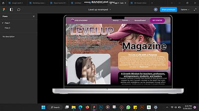 Magazine landing page animation branding graphic design landing page landingpage magazine ui