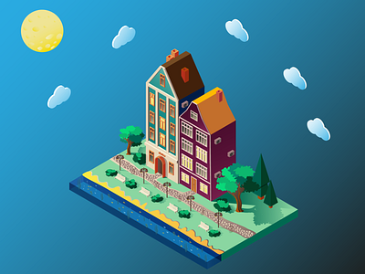 Isometric city city design graphic design illustration isometry