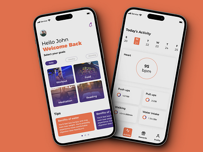 Wellness App app dsign ui