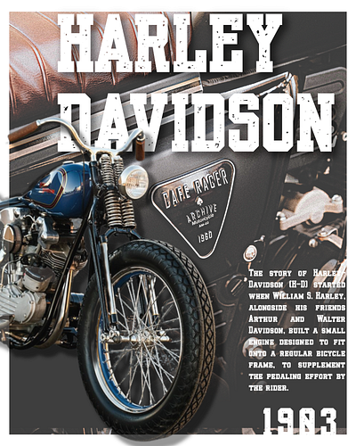 Harley Davidson poster design graphic design harley davidson motorcycle poster poster design retro vintage