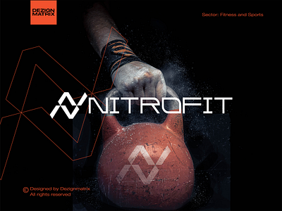 Nitrofit Logo brand brand identity branding design dribbble dumbbell fist fitness geometric graphic design identity design kettlebell logo logo addict logo creator logolove motion photoshop sports vector