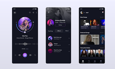 Music App app branding design graphic design illustration logo typography ui ux vector