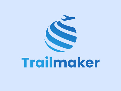 Trailmaker Logo airline airplane airport branding design graphic design illustration logo minimal plane trail travel traveling vector