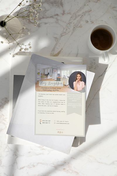 Real Estate Introduction Flyer canva template real estate template