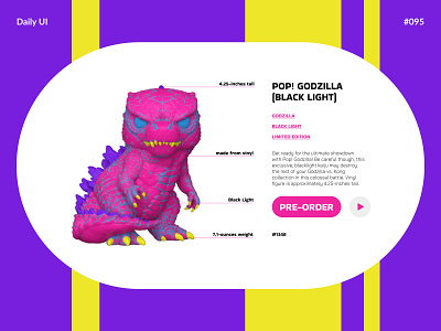 Product Tour — Daily UI #095 challenge daily daily ui daily ui 095 dailyui dailyui 095 dailyui095 funko funko pop godzilla product item product tour ui ux