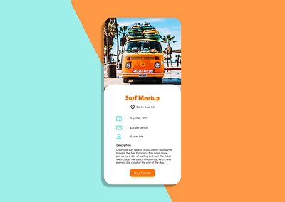 Daily UI Day 70 - Event Listing app daily ui daily ui day 70 dailyui day 70 design event event listing event meetup events icon listing meetup meetup app meetup listing surf surfing ui ux