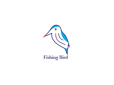 Fishing Bird Logo bird logo branding design fishing bird graphic design illustration letter logo logo logo design ui ux vector