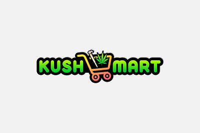 KUSH MART LOGO MOCKUP FILE mylar bag design