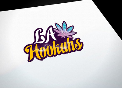 LA HOOKAHS LOGO MOCKUP FILE logo mylar bag design