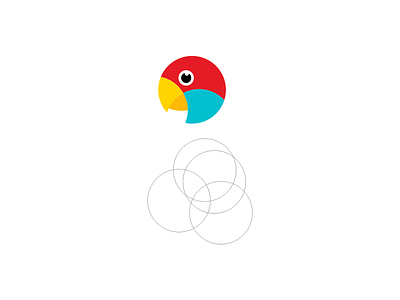 Parrot logo with golden ratio animals bird colorful golden ratio graphic design icon kids mark parrot pet symbol zoo