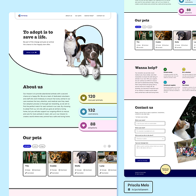 Daily UI #003 - Landing page 003 animal shelter animals dailyui dailyui003 interaction design landing page pets ui ui design uidesign ux ux design uxdesign