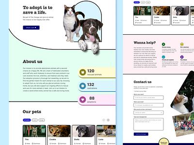 Daily UI #003 - Landing page 003 animal shelter animals dailyui dailyui003 interaction design landing page pets ui ui design uidesign ux ux design uxdesign