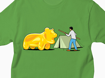 Wild Gummy adobeillustrator camping glenn jones glennz grizzly bear gummy bear illustration illustrator tee threadless tshirt vector