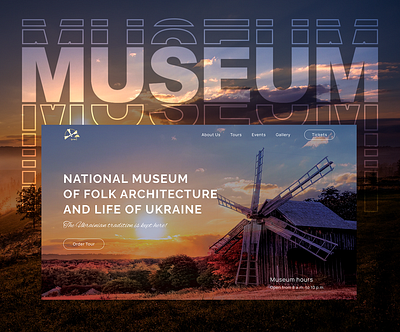 Open-Air Museum Web 2023 folk graphic design museum open air museum photoshop 2023 promo ui design ukraine web design