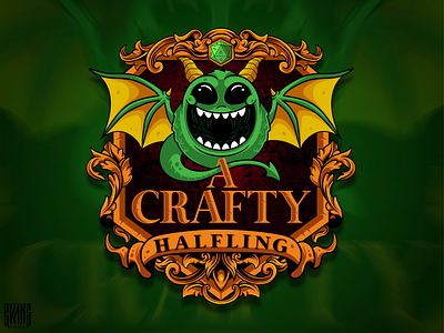 Logo/Mascot - A Crafty Halfling 99designs behance crafty design dragon evanscrea halfling illustration logo logotoons mascot mascot character vector