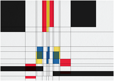 Fibonacci Grid System with Color Blocking, Offset by One Unit. artwork design illustration illustrator