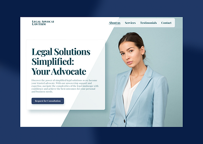 Law Firm Landing Page branding ui ux