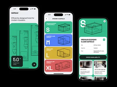 Capsule Hotel Booking Mobile App agency app booking booking app capsule concept conceptzilla design hotel mobile mobile app online booking properties property property app real estate agency realestate rental residence ux