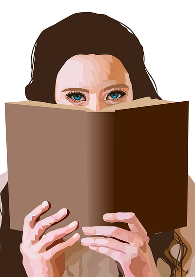 Books Are A Uniquely Portable Magic adobe adobe illustrator ai art book digital art fantasy graphic design illustartor illustration portrait reading