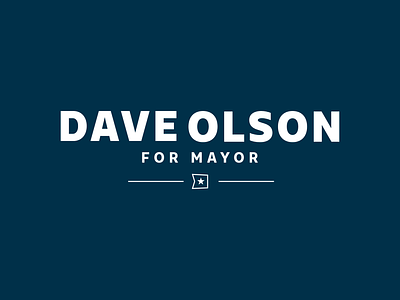 Dave Olson branding graphic design logo logo design mayor patriotic political politics united states