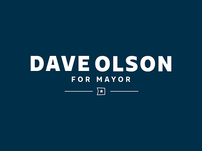 Dave Olson branding graphic design logo logo design mayor patriotic political politics united states