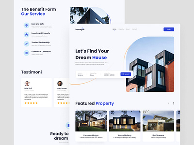 Homegue - Property & Real Estate Landing Page landing page pop popular design popular shot real estate design ui ux design