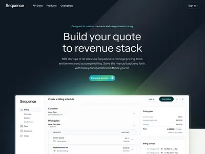 Sequence ⚡️ design interface landing page marketing site ui user experience user interface ux web design website design