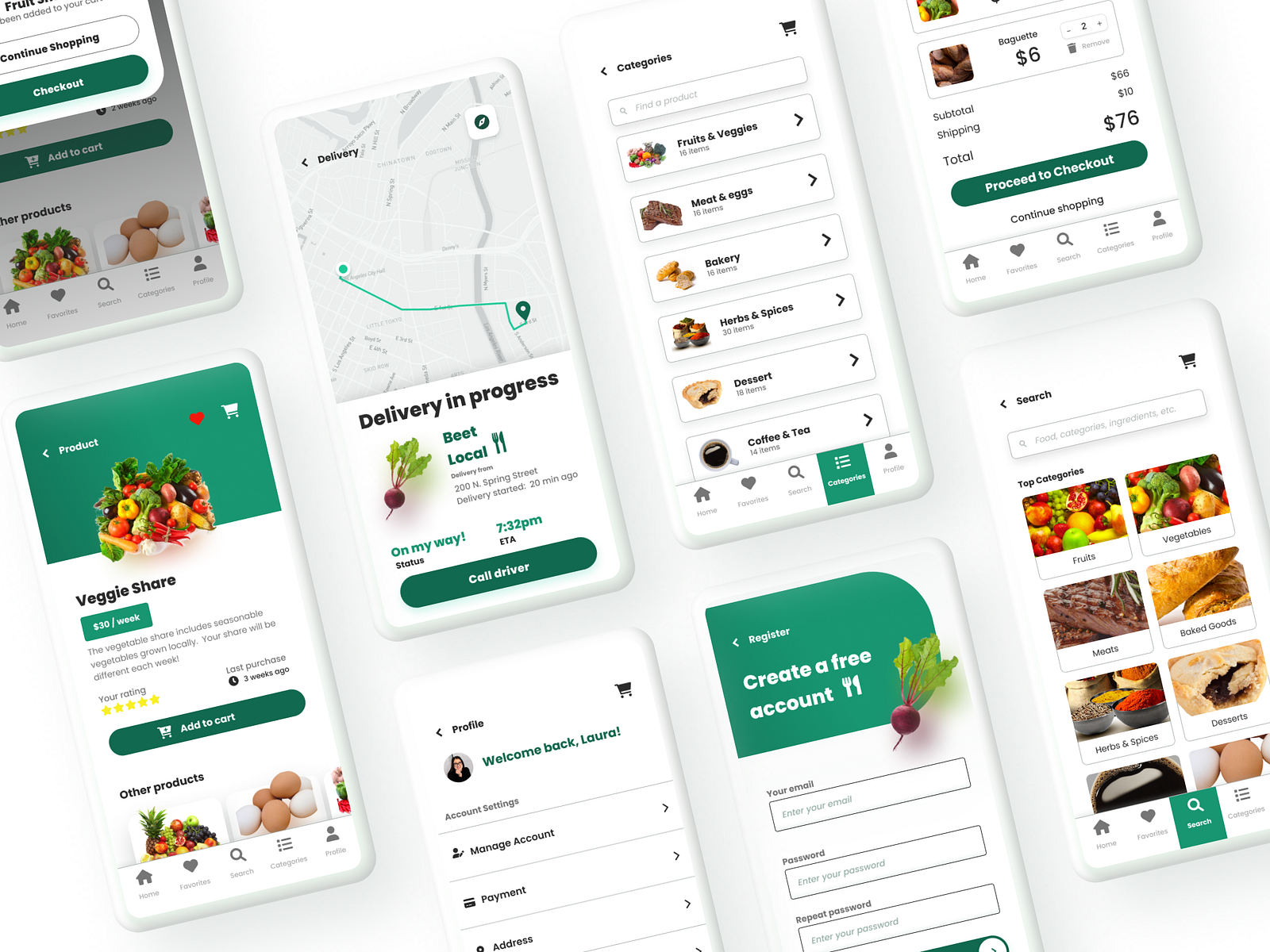 Beet Local CSA App by Suzanne Shea on Dribbble