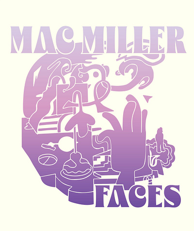 Mac Miller Faces albumart art artwork design graphic design illustration illustrator logo