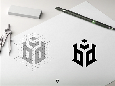bd monogram logo concept 3d branding design graphic design logo logoconcept logoinspirations logoinspire logos luxurydesign