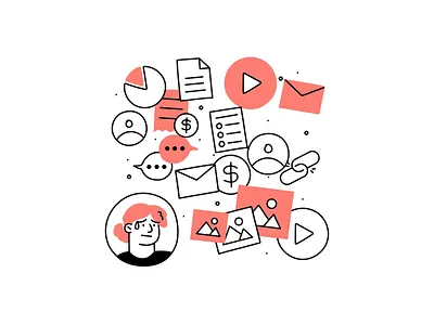 Ninefive animation after effects animation character chat design gif illustration loop lottie mail manager motion photo photos project stroke ui vector video work