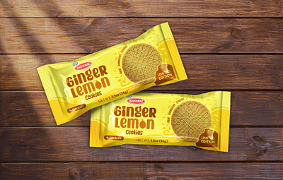 National Ginger Lemon Cookies Package Design branding design graphic design layout package design packaging
