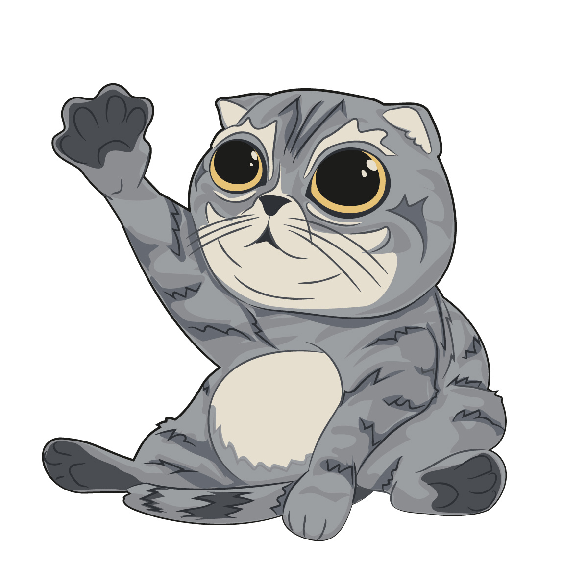 Мультяшный брошенный котик. by Сергей on Dribbble