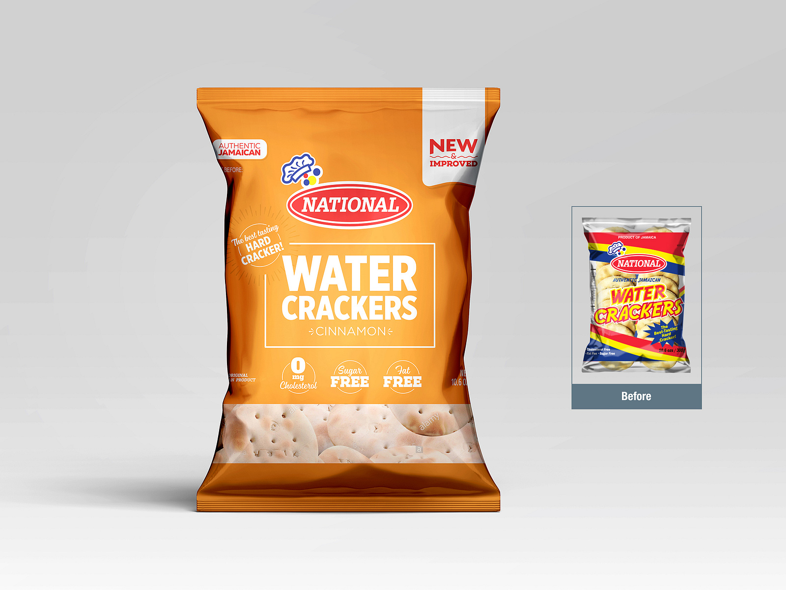 National Water Crackers Package Design by Camilla Verley on Dribbble