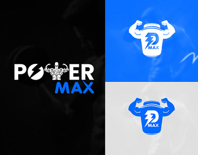 POWER MAX Logo Design Concept brand idendity branding design graphic design gym logo illustration logo logo design nutrition logo wordmark logo