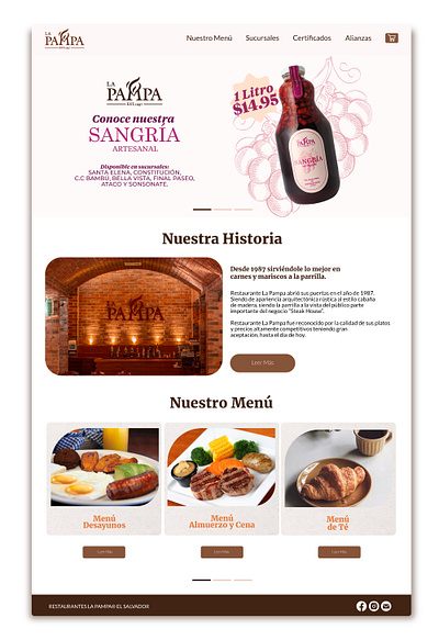 LA PAMPA design graphic design landingpage layout ui ux web design web page wordpress