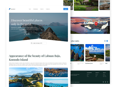Parawist - Travel Website app design green home landing page mobile page parawist travel travel website ui uiux website white