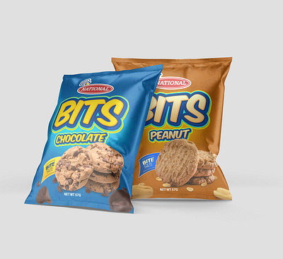 National Bits Snack Package Design branding design graphic design layout package design